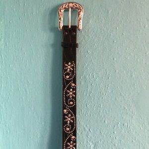 Black Rhinestone Belt